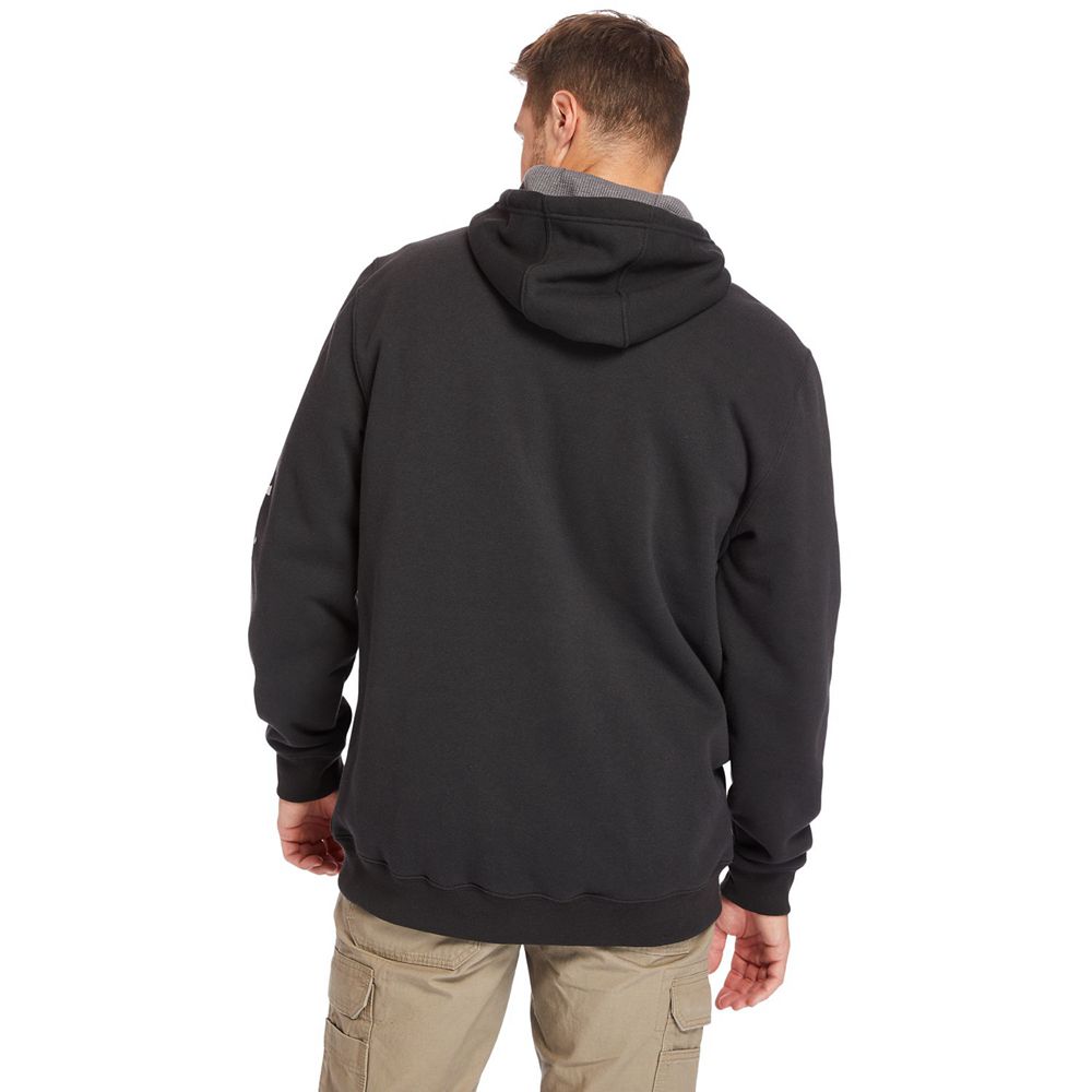 Timberland Mens Sweatshirts PRO® Big & Tall Hood Honcho Full-Zip Hoodie - Black - India PY4368951